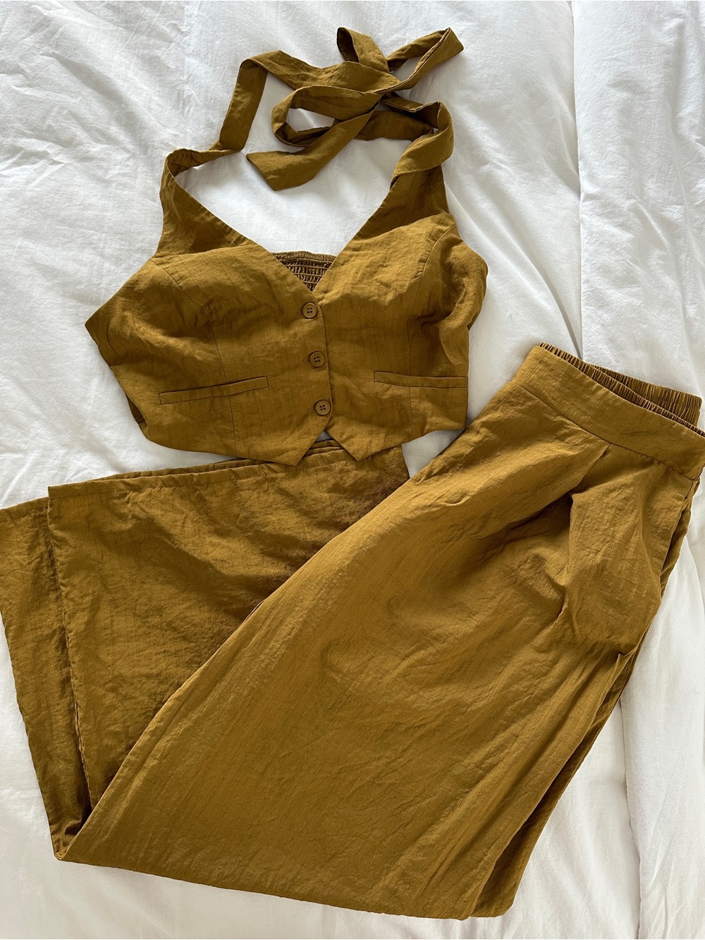 OLIVE TROPICAL DAZE PANT SET - Picture 7 of 12